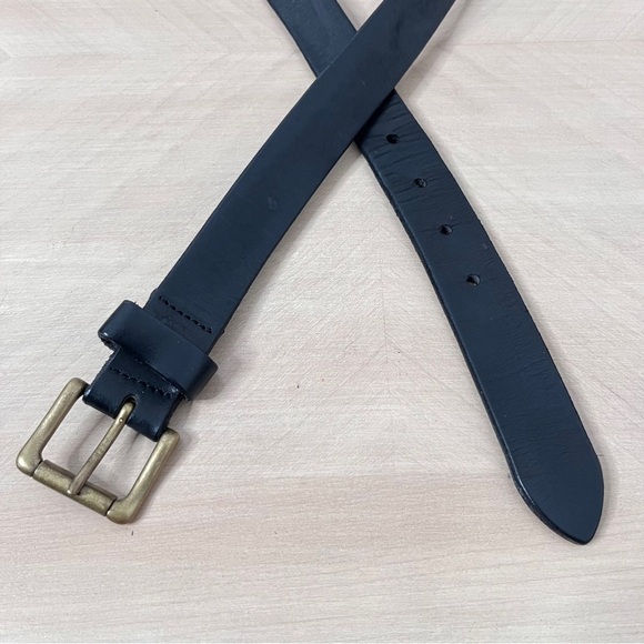 Roundtree & Yorke Genuine Leather Belt Brass Hardware 1" width made in Italy - Picture 7 of 11